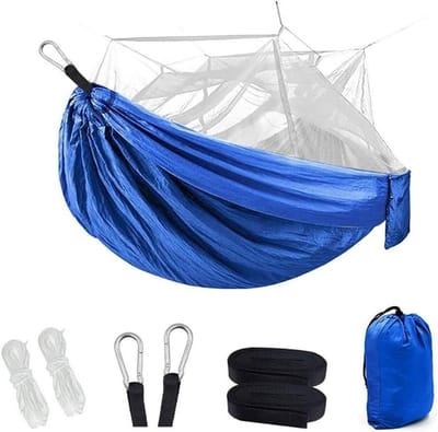 Hangmat Klamboe - Kampeer Hangmat - Outdoor Ontspanning - Geïntegreerd Muggennet - 260x140 cm - Groen