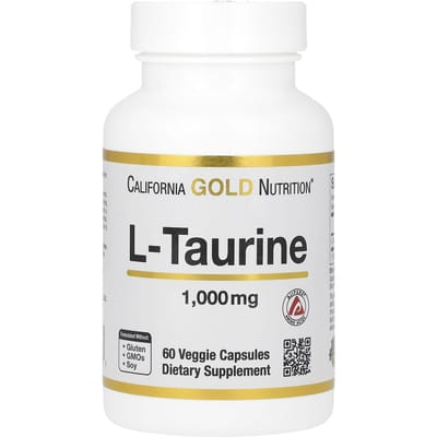 L-Taurine, Ajipure, 1 000 mg, 60 gélules végétales