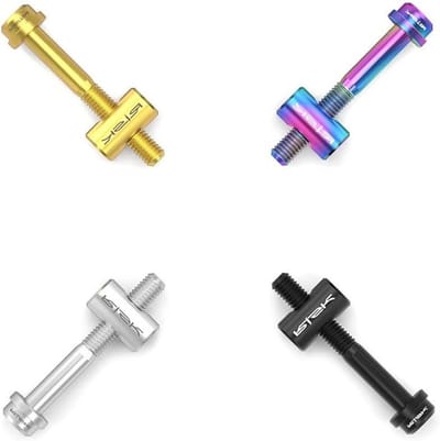 Zadelpen Bouten Set - Fiets Onderdelen - Fiets Zadel Montage - Ti Legering Constructie - 2x M5x40mm - Zilver