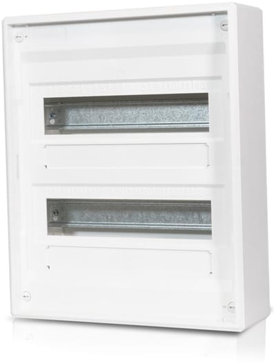 Kleine verdeler VISION opbouw IP30 2-rijen 24+4TE, elektrische verdeler, verdeelkast zonder merknaam