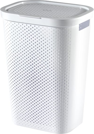 Curver Infinity Recycled Dots Wasmand met deksel - 60L - Wit