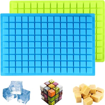 Vierkante Siliconen Mallen voor Chocolade en Snoep, Set van 2, 126 Cavity, Ideaal voor IJsblokjes en Gummy Bears