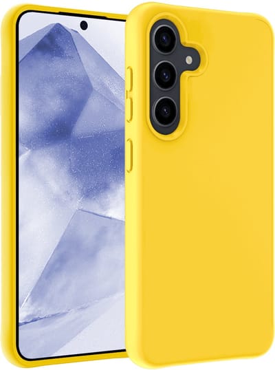 Hoesje - Geschikt voor Samsung Galaxy A56 - Sterk & Shockproof - Siliconen Case - Hoes Cover - Telefoonhoes - Geel