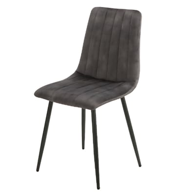 Eetkamerstoel Seattle Velvet - Antraciet - eetkamerstoelen set van 4