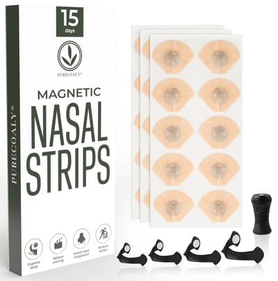 Purecoaly™ Magnetische Neusstrips - Anti Snurkstrips - Verbeter Ademhaling - 15 Dagen - Beter Slapen - Uithoudingsvermogen