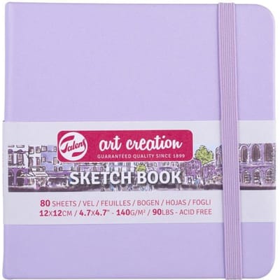 Carnet de croquis - Talens - T9314-134M - 80 feuilles - 12 x 12 cm - Violet violet