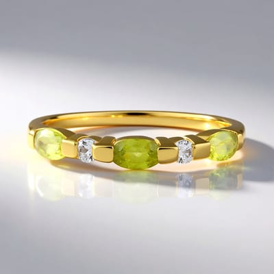 Cavill - Sfeen en Zirkonia Ring - 925 Sterling Zilver Verguld - 0,616 ct Ovaal Madagaskar - Elegante Damesring Briljant