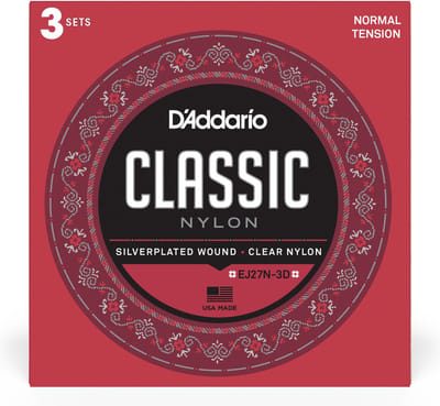 D'Addario EJ27N-3D Klassieke Gitaarsnaren 3-Pack - Normale Spanning