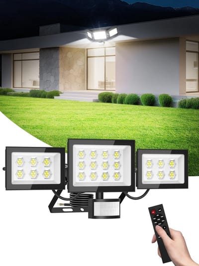 Krachtige LED Buitenlamp met Bewegingssensor en Afstandsbediening - 100W Daglicht Wit