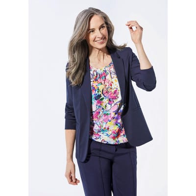 Lichte jersey blazer met uitstekende bewegingsvrijheid - marine - Gr. 38 van Goldner Fashion