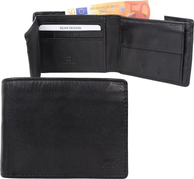 Bear Design Wesley Billfold portemonnee - Zwart