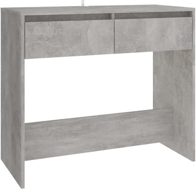 Wandtafel - Halmeubel - Decoratie en Opslag - Met Lades - 89x41x765 cm - Betongrijs