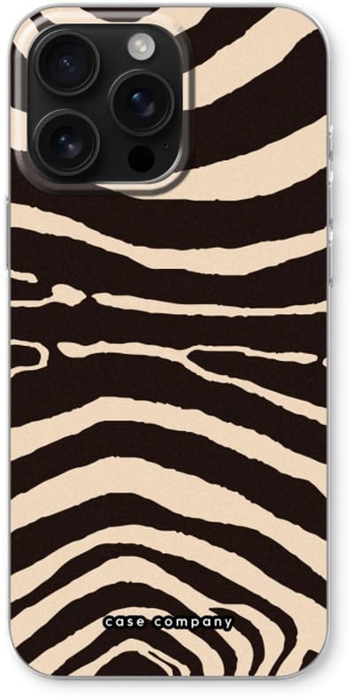 Case Company® - Hoesje geschikt voor iPhone 16 Pro Max hoesje - Arizona Zebra - Soft Cover Telefoonhoesje - Bescherming aan alle Kanten en Schermrand