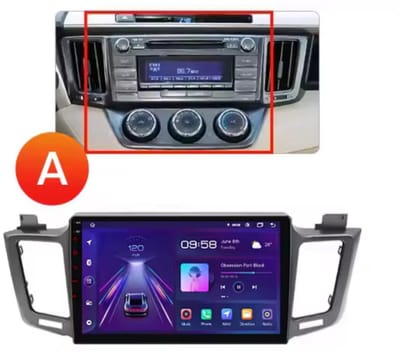 Navigatiesysteem auto met scherm - autoradio geschikt voor CarPlay en Android auto - bluetooth radio - geschikt voor Toyota RAV4 2013-2019