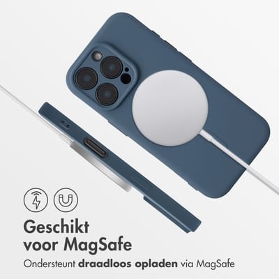 imoshion Hoesje - Geschikt voor Apple iPhone 16 Pro Max - Color Backcover geschikt voor MagSafe - Donkerblauw