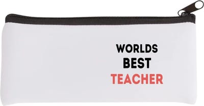 Akyol - worlds best teacher Etui - Docent - de beste leraar/lerares - juf - meester - verjaardagscadeau - verjaardag - cadeau - afscheidscadeau - geschenk - leuke cadeau - kado - gift - juffendag - meesterdag - 20 bij 9 cm