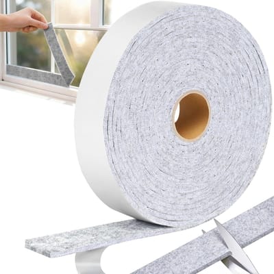 Zelfklevende Vilt Tape 12 m x 3 cm - Viltstrips voor Meubels, Raamdecoratie en Stoelen in Grijs