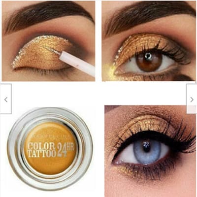Maybelline New York - Color Tattoo 24H - 75 24K Gold - Goud - Langhoudende Crème Oogschaduw - 53 gr.