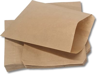 Prigta - Papieren zakjes - Bruin - 17,5x25 cm - 100 stuks - cadeauzakjes / verpakking zakjes