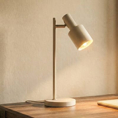 Lindby - Tafellamp - 1licht - IJzer - H: 45 cm - E27 - beige