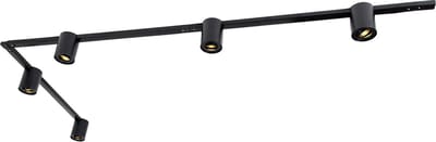 QAZQA rondoo up - Moderne Spot railsysteem verlichting, railverlichting geschikt voor led - 5 lichts - L 285.5 cm - Zwart - Woonkamer | Slaapkamer | Keuken