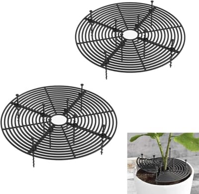 Plantenbescherming voor Bloempotten - 2 Stuks Beschermroosters voor Binnen en Buiten in 30 cm