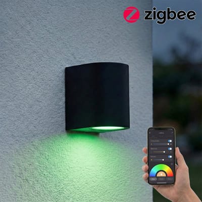 SMART LED Wandlamp | Zigbee | Sacramento | Incl. lichtbron | HUE Compatible| Zwart