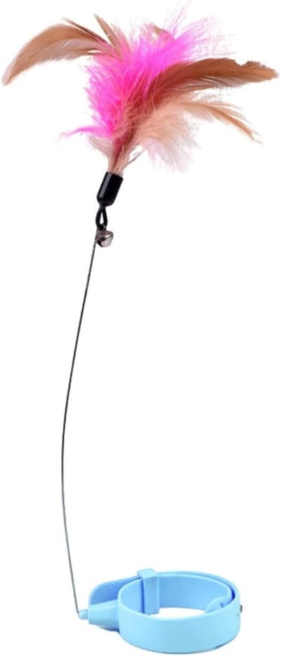 Verstelbare Hondenhalsband met Flexibel Ontwerp, Multifunctioneel met Bel, Kleurige Veertjes voor Interactief Speelplezier voor Katten en Honden binnen