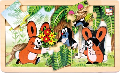 Bino Legpuzzel Little Mole And Rabbits Junior 30 Cm 15-delig