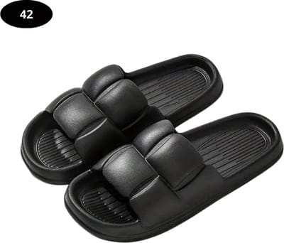 Livano Badslippers Dames - Comfortabel - Flip Flops - Sauna - Zomer - Zwart - Maat 42