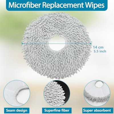 Set van 6 dweilpads geschikt voor Dreame L10s Ultra / L10 Ultra robotstofzuigers, herbruikbaar en wasbaar