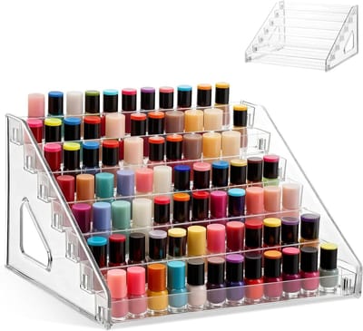 7-laags Nagellak Organizer van Acryl, Perfecte Opbergoplossing voor Cosmetica, Essentiële Oliehouder en Make-up Display, Ideaal voor Badkamer en Slaapkamer