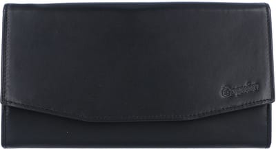 Esquire Nieuw Zijden Portemonnee Leer 18 cm - Dames - Horizontaal - schwarz