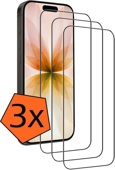 Screenprotector - 3 Stuks - Geschikt voor Apple iPhone 17 - Full Cover - Gehard Glas - Beschermglas - Tempered Glass - Screen Protector