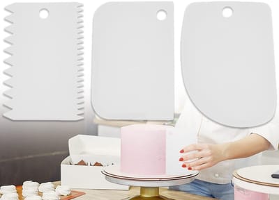 Dailygoods - Deegschraper Set van 3 Stuks - Kunststof Keukenhulp voor Bakken