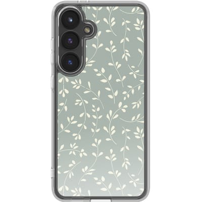 imoshion Hoesje - Geschikt voor Samsung Galaxy S24 FE - Design hoesje - Smoke Green Flowers