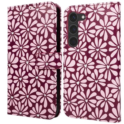 imoshion Hoesje - Geschikt voor Samsung Galaxy S23 - Design Bookcase smartphone - Bloom Love Blush