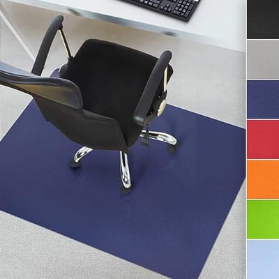 FLOORDIREKT Vloerbeschermingsmat Voor Harde Vloeren - Gekleurde Onderlegger voor Bureaustoelen - Bureaustoelmat - Stoelonderlaag - Polypropyleen - Dikte: 1,9 mm - Donkerblauw - 114 x 200 cm