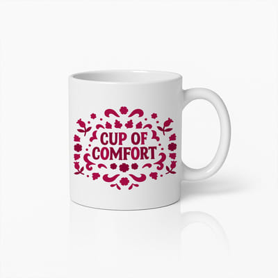 Cup of Comfort Mok 330ml – Inspirerende Quote Koffiebeker | Gezellig Cadeau voor Thee- & Koffieliefhebbers