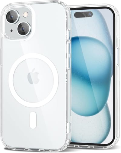 Magnetic Clear Hoesje Geschikt voor: iPhone 15 Case [Compatibel met Magsafe] - Schokbestendige Telefoonhoes Cover - Transparant