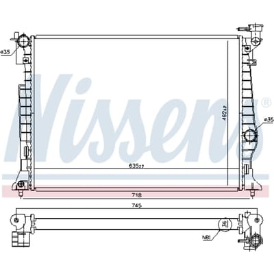 Radiator, motorkoeling NISSENS 606953