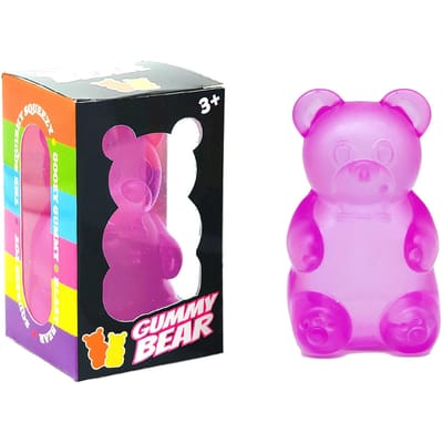 Schylling Needoh Nice Kubus - Stressverlichtende Squishy Speelgoed, Sensorisch Speelgoed, Kubus Knijpbal, Vent Speelgoed, Cadeau voor Kinderen, Rood Paars Blauw, Sn
