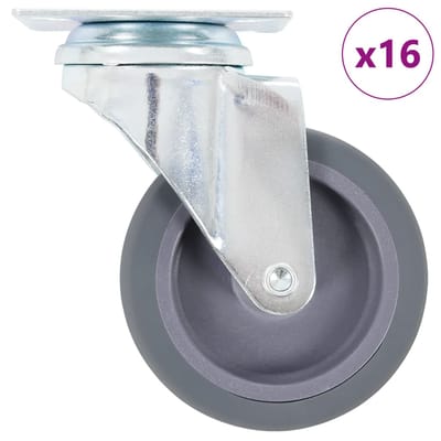 vidaXL - 16 - st - Zwenkwielen - 75 - mm