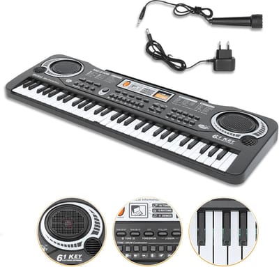 SEZGoods Elektrische Piano - 61 Toetsen - Piano Keyboard - Digitale Piano - Keyboard Piano - Kinder Keyboard