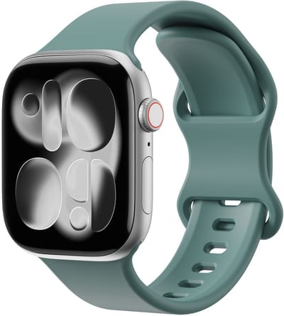 SBG Siliconen Bandje Geschikt voor Apple Watch 1/2/3/4/5/6/7/8/9/10/11/SE/Ultra - 49/46/45/44/42MM - Horlogebandje Cactus Groen
