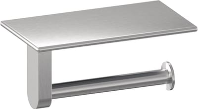 Brauer Toiletrolhouder met planchet RVS geborsteld PVD