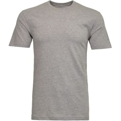 Ragman T-Shirt Uni Round Neck Single Jersey Grijs Melange / male