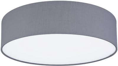 Plafondlamp plafondlamp stof antraciet lamp woonkamer verlichting slaapkamer modern, stof antraciet wit, rond, 3x E27, DxH 40x10 cm