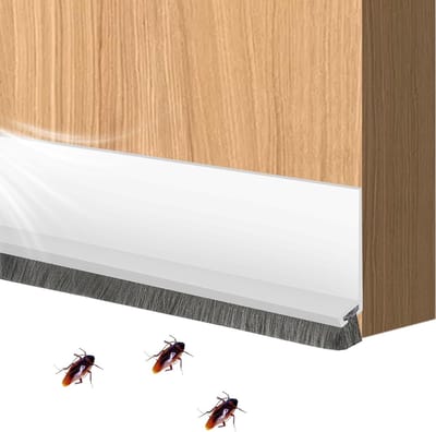 Deurborstel voor Geluidsisolatie en Tochtstrip - 100 cm Zelfklevend en Aanpasbaar voor Vocht- en Windbescherming