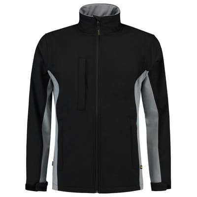 Tricorp Soft Shell Jack Bi-Color - Workwear - 402002 - Zwart / Grijs - maat XS